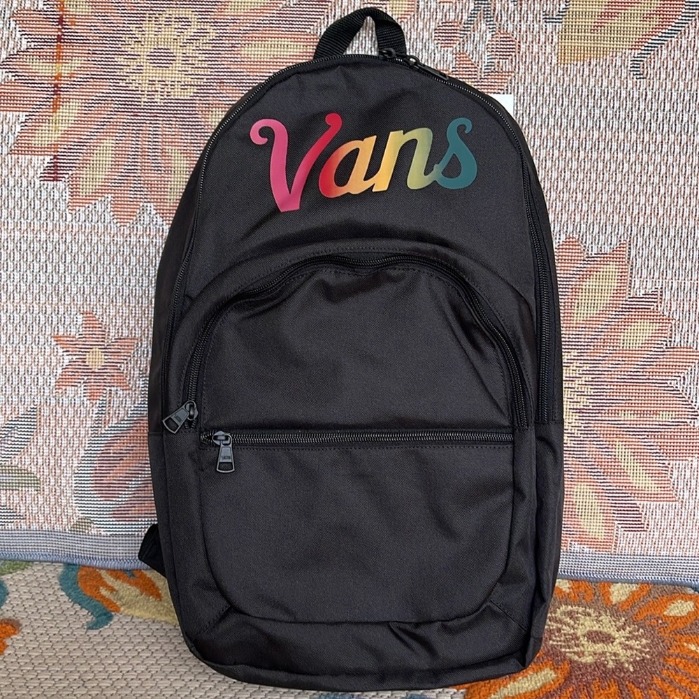 VANS Ranged 2 Backpack Black Women Men’s Casual School Student NWT - Picture 16 of 16